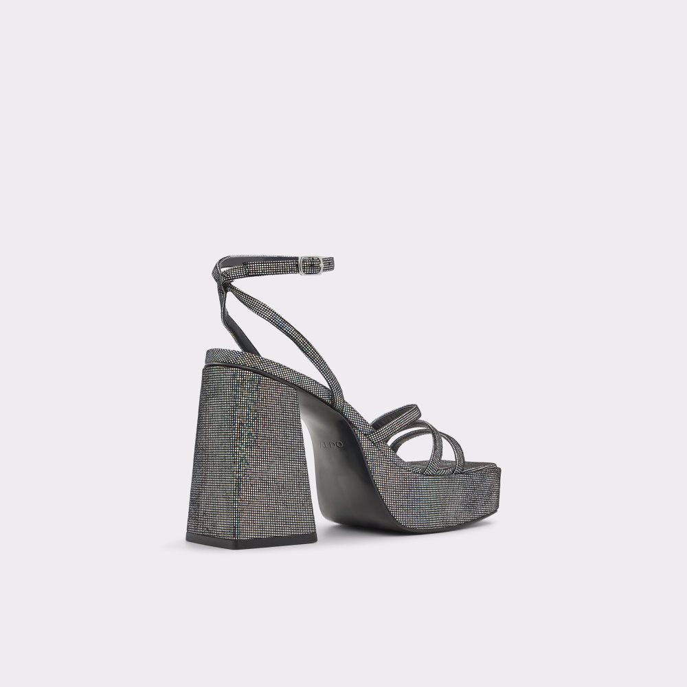 Chaussures Plateforme Aldo Landabriver Lanières Talons Sandal - Flatform Argent Femme | YLHS-31438668