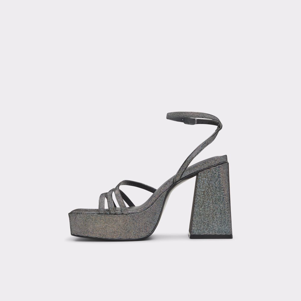 Chaussures Plateforme Aldo Landabriver Lanières Talons Sandal - Flatform Argent Femme | YLHS-31438668