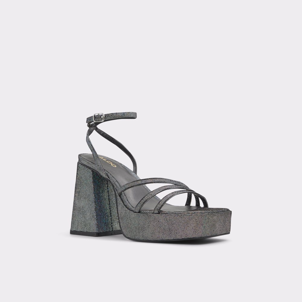 Chaussures Plateforme Aldo Landabriver Lanières Talons Sandal - Flatform Argent Femme | YLHS-31438668