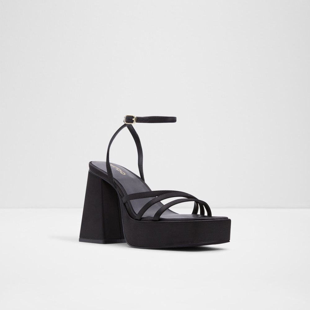 Chaussures Plateforme Aldo Landabriver Lanières Talons Sandal - Plateforme Noir Femme | TMNM-48753695