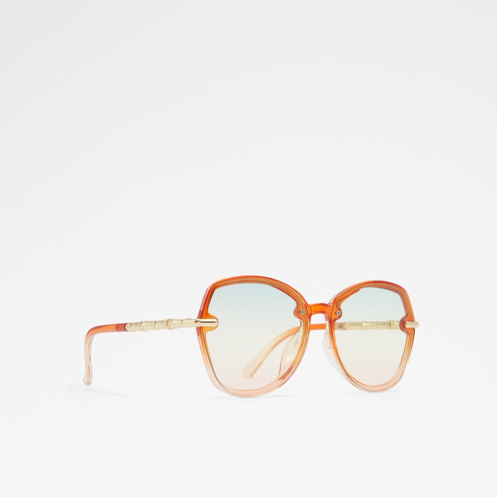 Lunettes de Soleil Aldo Cortegaca Round Orange Clair Femme | YWWC-49897128