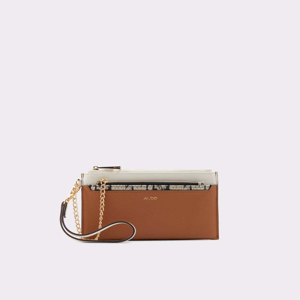 Portefeuilles Aldo Catharina Wristlet Marron Femme | YHOO-61011051