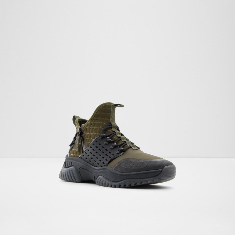 Bottes de Pluie Aldo Adweis High Top - Jogger Sole Kaki Homme | HGIR-03393833