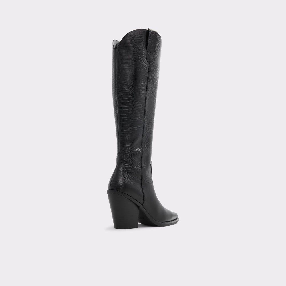 Bottes Hautes Aldo Nevada Western Knee-hign Noir Femme | IENA-49827072