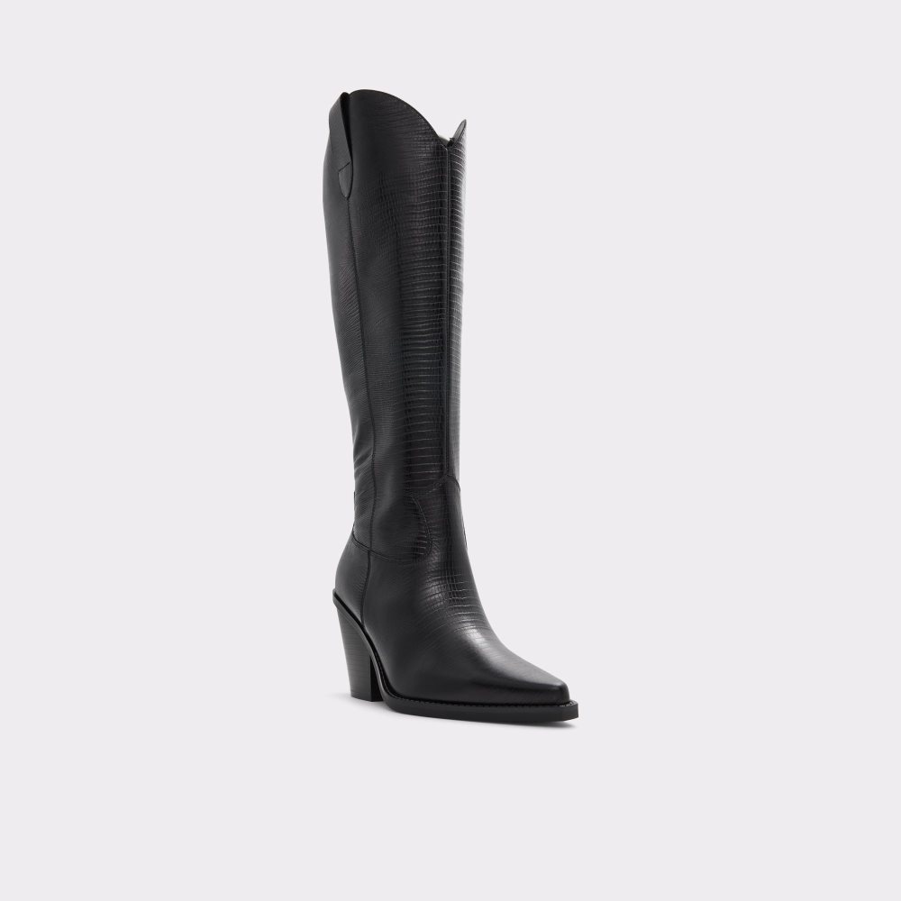 Bottes Hautes Aldo Nevada Western Knee-hign Noir Femme | IENA-49827072