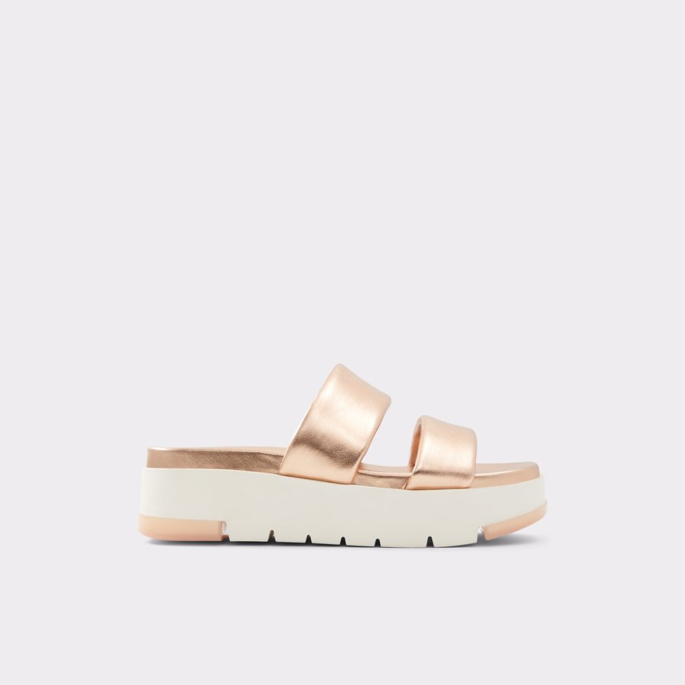 Sandales Aldo Cirea Wedge Sandal - Flatform Rose Doré Femme | ZGRB-24575359