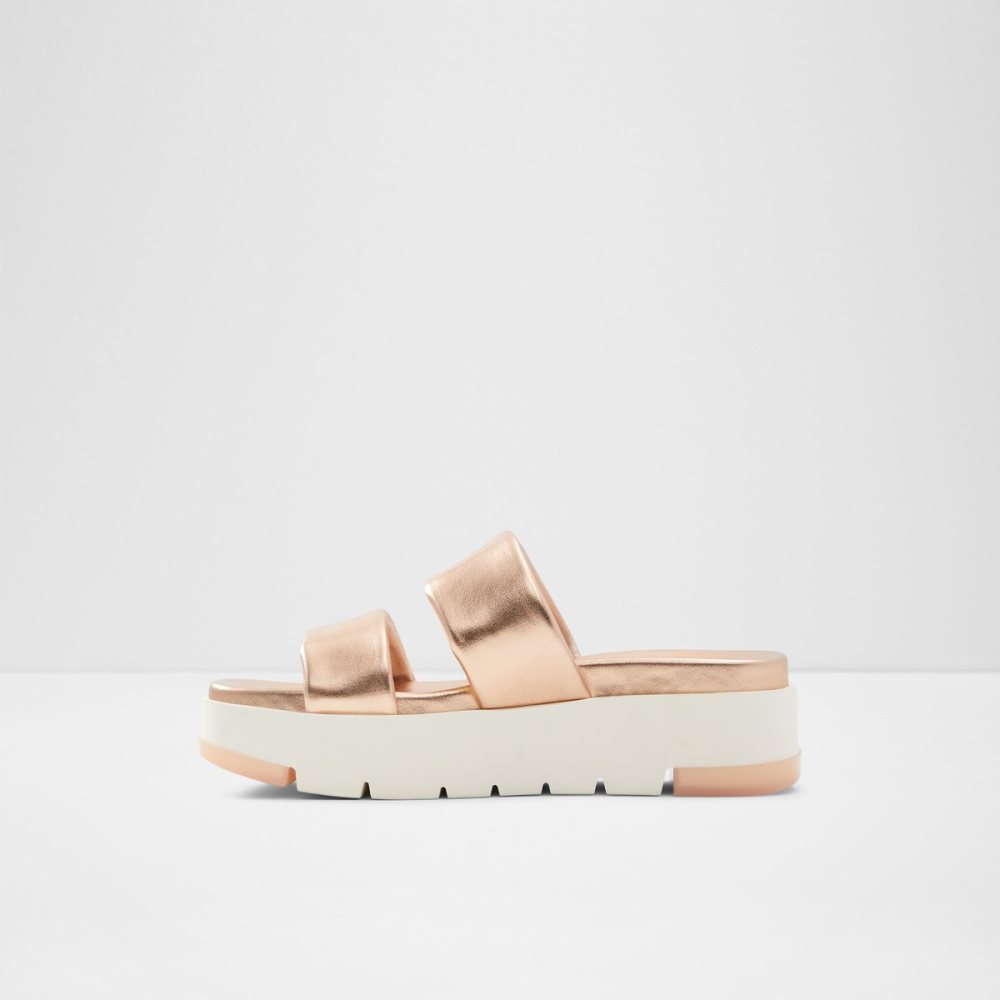 Sandales Aldo Cirea Wedge Sandal - Flatform Rose Doré Femme | ZGRB-24575359