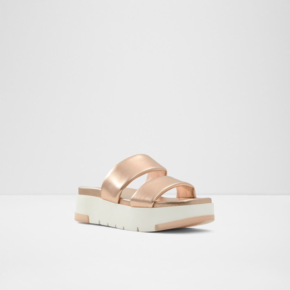 Sandales Aldo Cirea Wedge Sandal - Flatform Rose Doré Femme | ZGRB-24575359