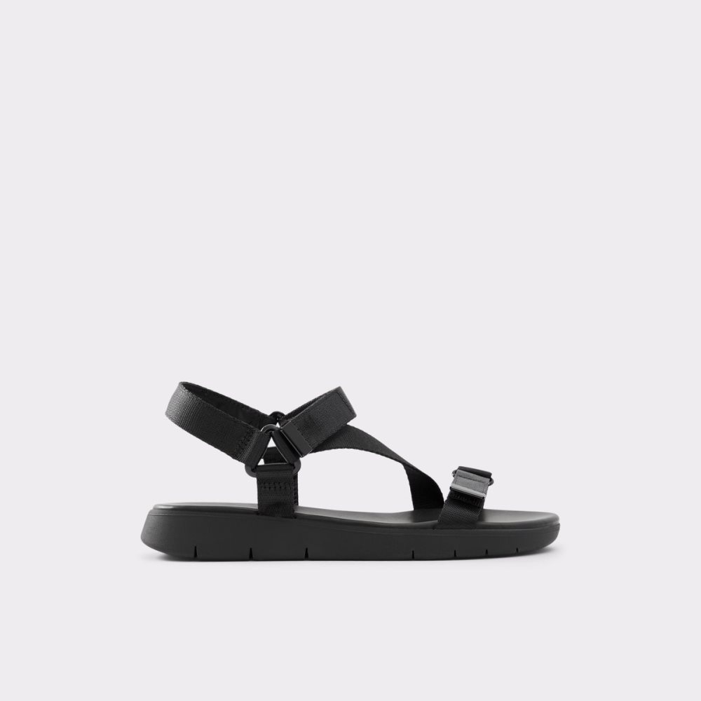 Sandales Aldo Eoweniel Lanières Plates Sandal Noir Femme | JUAB-36235930