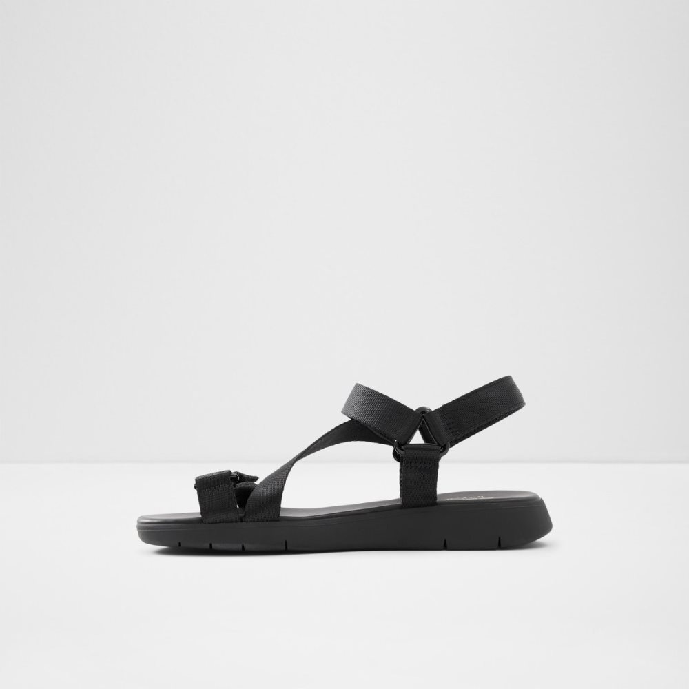 Sandales Aldo Eoweniel Lanières Plates Sandal Noir Femme | JUAB-36235930