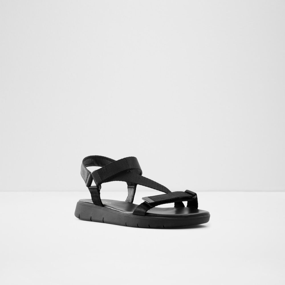 Sandales Aldo Eoweniel Lanières Plates Sandal Noir Femme | JUAB-36235930