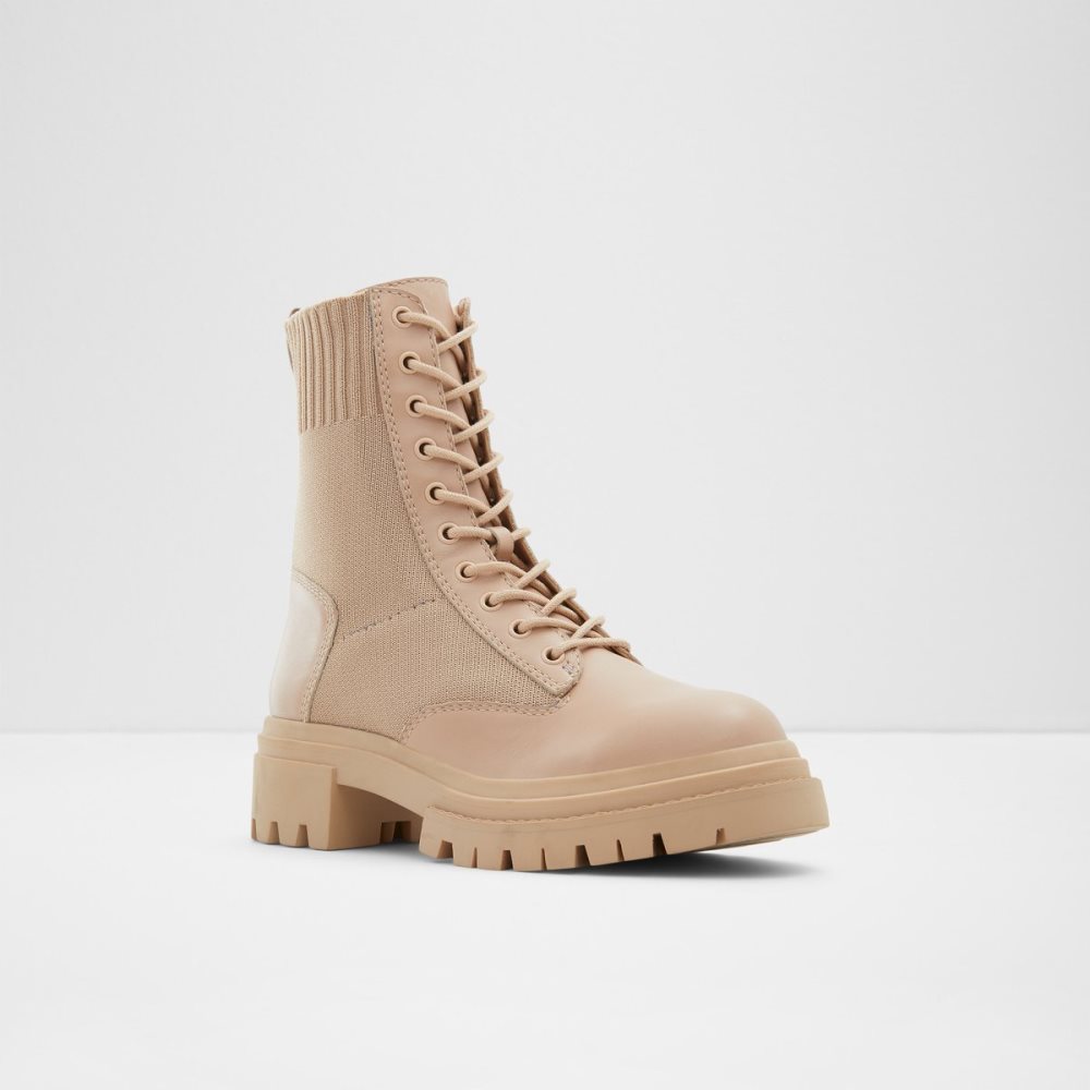 Bottes de combat Aldo Reflow - Lug Sole Beige Femme | GYNE-88998459