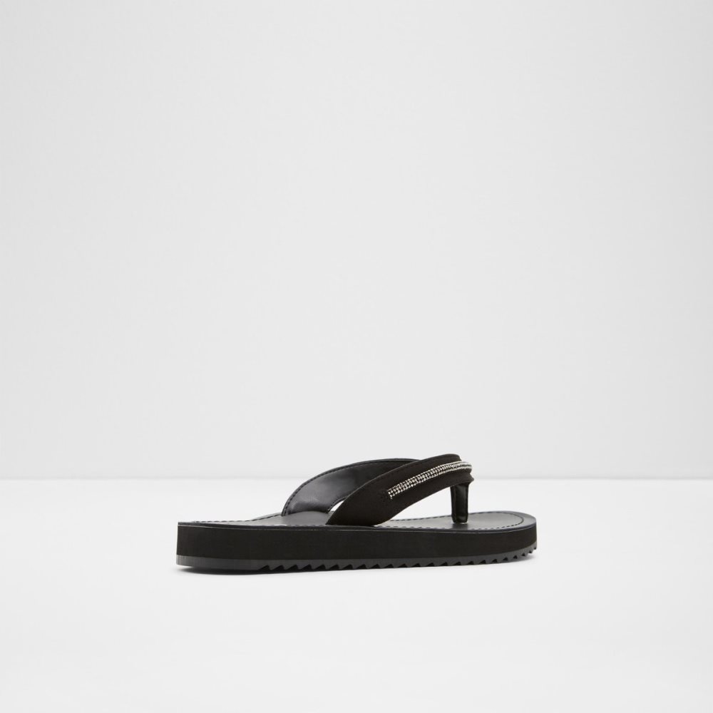 Sandales Aldo Polo Flip Flops Noir Femme | RDKD-88019090