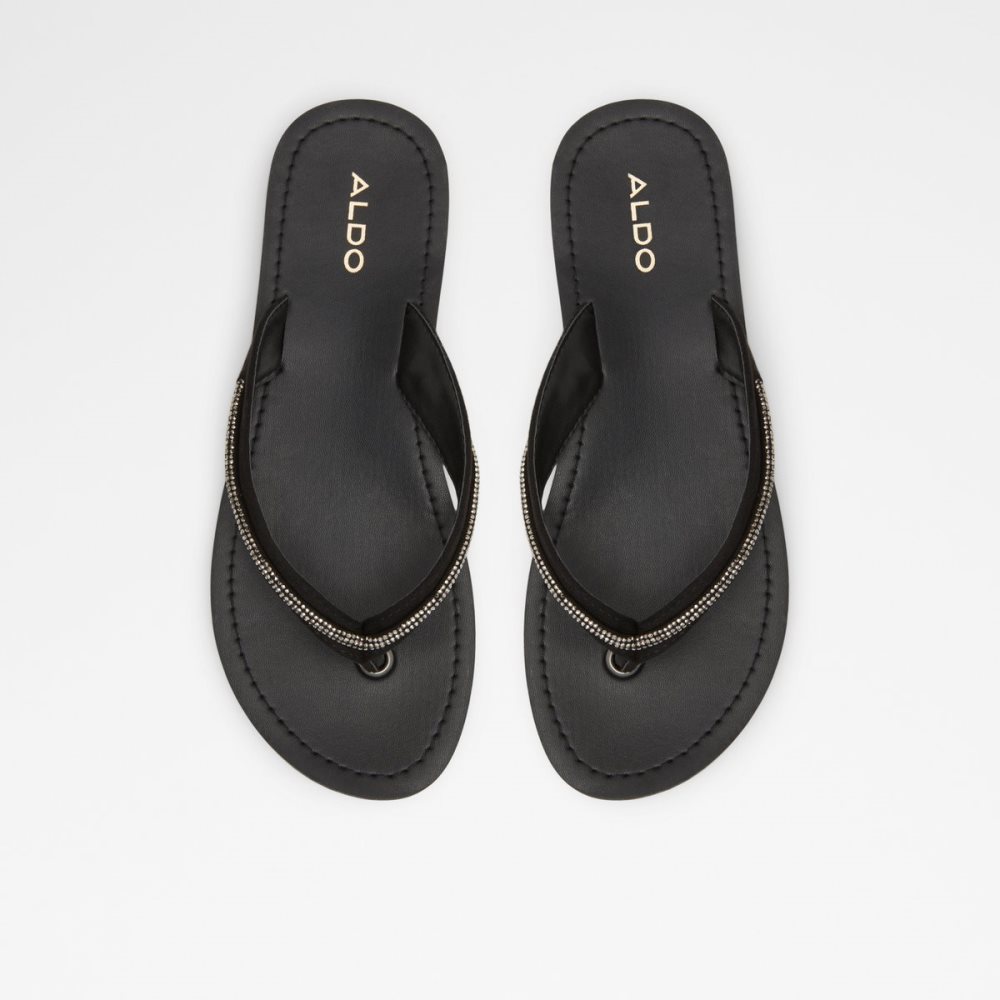 Sandales Aldo Polo Flip Flops Noir Femme | RDKD-88019090